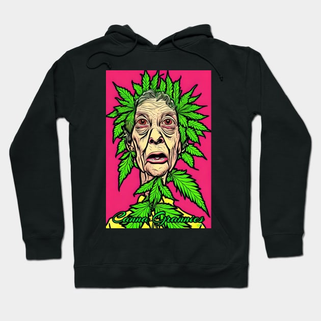 Canna Grannies 23 Hoodie by Benito Del Ray